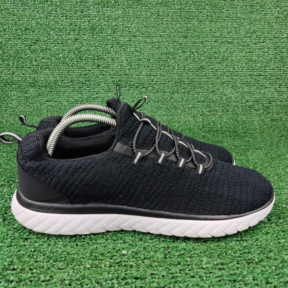 Athletic Works Sneakers Womens 9.5 Black Knit Slip On Bungee Lace WWAW20CA031L